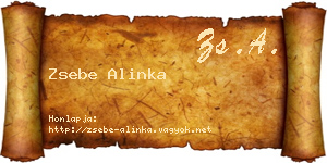 Zsebe Alinka névjegykártya